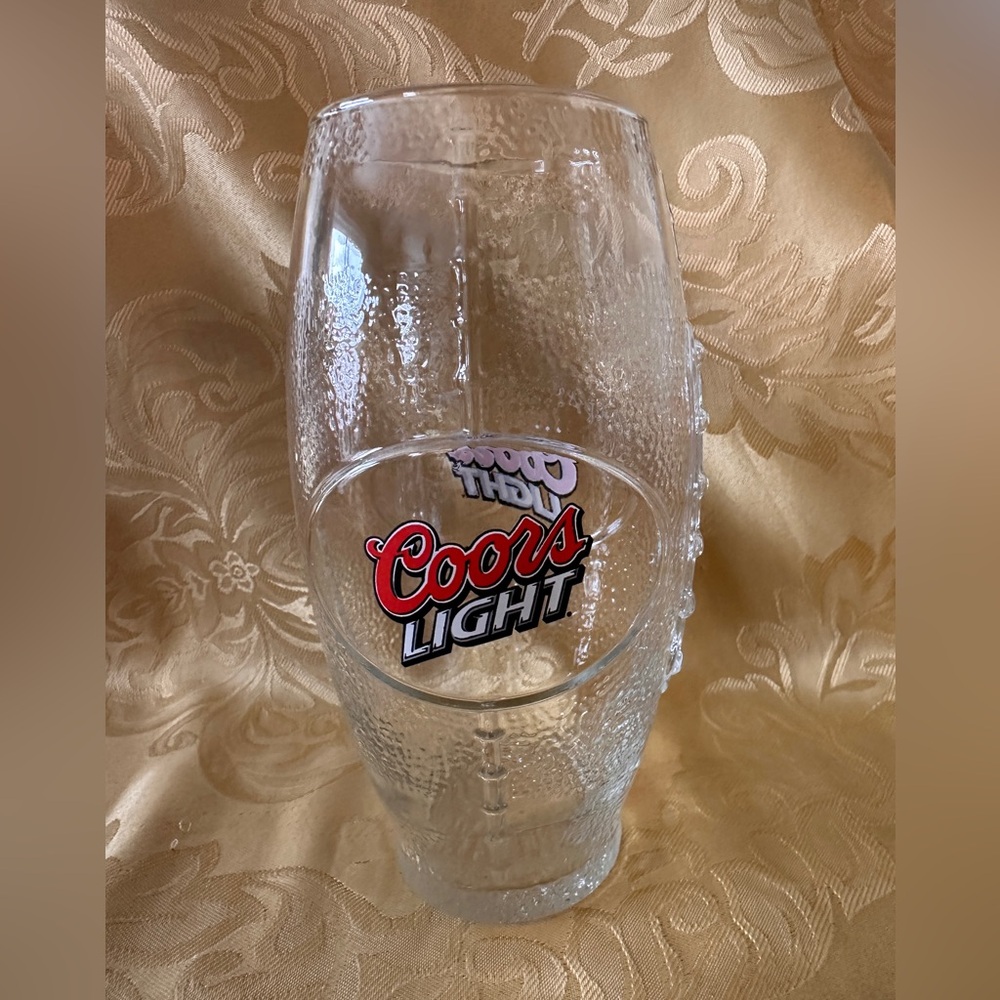 Football shaped, Coors Light Chill Beer Glass No Chips